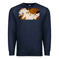 Navy Cowhide Black and Light Brown Brushstroke Premium Sweatshirt - Jasminsmagicworld