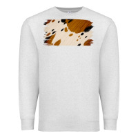 Oatmeal Heather Cowhide Black and Light Brown Brushstroke Premium Sweatshirt - Jasminsmagicworld