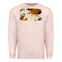 Pale Pink Cowhide Black and Light Brown Brushstroke Premium Sweatshirt - Jasminsmagicworld