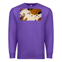 Purple Cowhide Black and Light Brown Brushstroke Premium Sweatshirt - Jasminsmagicworld