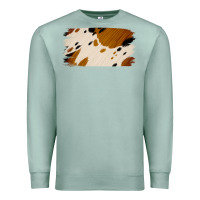 Seafoam Cowhide Black and Light Brown Brushstroke Premium Sweatshirt - Jasminsmagicworld