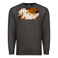 Smoke Cowhide Black and Light Brown Brushstroke Premium Sweatshirt - Jasminsmagicworld