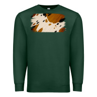 Sports Green Cowhide Black and Light Brown Brushstroke Premium Sweatshirt - Jasminsmagicworld