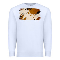 White Cowhide Black and Light Brown Brushstroke Premium Sweatshirt - Jasminsmagicworld