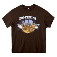 Chocolate Brown Bochum city Heavy Core Tee - artisFamous