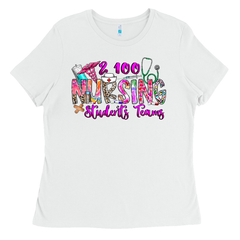 100 Nursing Students Teams Ladies Tee by CowhideDigitalArt | Teevron