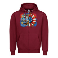 Burgundy Patriotic Sunflower Zipper Hoodie - Jasminsmagicworld