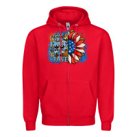 Red Patriotic Sunflower Zipper Hoodie - Jasminsmagicworld