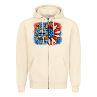 Sandshell Patriotic Sunflower Zipper Hoodie - Jasminsmagicworld
