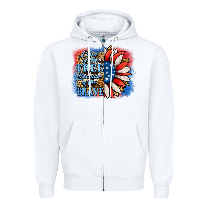 Patriotic Sunflower Zipper Hoodie by Jasminsmagicworld | Teevron