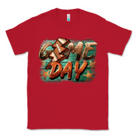 Red game day  lightning football Classic Tee - BarkalooDesign
