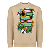 Mississippi Map Sunflower Cactus Serape Heavyweight Sweatshirt | Teevron