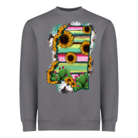 Storm Mississippi Map Sunflower Cactus Serape Heavyweight Sweatshirt - RanaPortraitStore