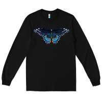 Black Black Swallowtail Butterfly Long Sleeve Tee - LillyAllenDesigns