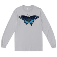 Moon Dust Black Swallowtail Butterfly Long Sleeve Tee - LillyAllenDesigns