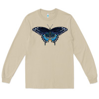 Mushroom Black Swallowtail Butterfly Long Sleeve Tee - LillyAllenDesigns