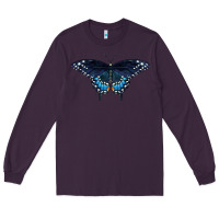 Plum Black Swallowtail Butterfly Long Sleeve Tee - LillyAllenDesigns