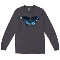 Smoke Black Swallowtail Butterfly Long Sleeve Tee - LillyAllenDesigns