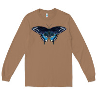 Toasted Coconut Black Swallowtail Butterfly Long Sleeve Tee - LillyAllenDesigns