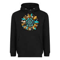 Black gemstone sunflower Heavyweight Hoodie - RanaPortraitStore