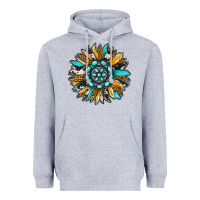 Heather Grey gemstone sunflower Heavyweight Hoodie - RanaPortraitStore