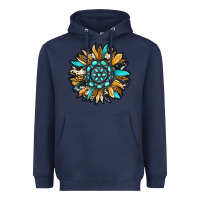 Navy gemstone sunflower Heavyweight Hoodie - RanaPortraitStore