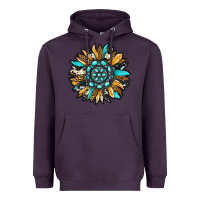 Plum gemstone sunflower Heavyweight Hoodie - RanaPortraitStore
