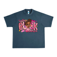 Midnight Navy Pretty Black Educated Urban Heavy Tee - CowhideDigitalArt
