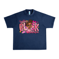 Navy Pretty Black Educated Urban Heavy Tee - CowhideDigitalArt