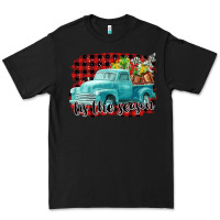 Black Tis The Season Christmas Truck Premium Tee - FaDigitalArtStudio