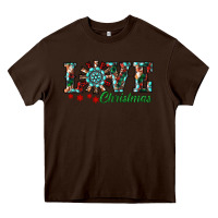 Chocolate Brown christmas love windmill Heavy Core Tee - RanaPortraitStore