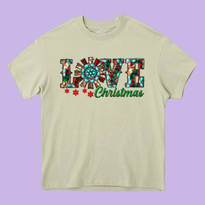 Christmas Love Windmill Heavy Core Tee Designed By Ranaportraitstore
