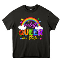 Asphalt Coolest queer in town Heavy Core Tee - FaDigitalArtStudio