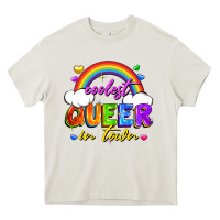 Cream Coolest queer in town Heavy Core Tee - FaDigitalArtStudio