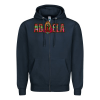 Navy abuela floral aztec leopard Zipper Hoodie - Jasminsmagicworld