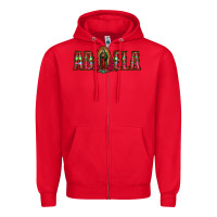 Red abuela floral aztec leopard Zipper Hoodie - Jasminsmagicworld