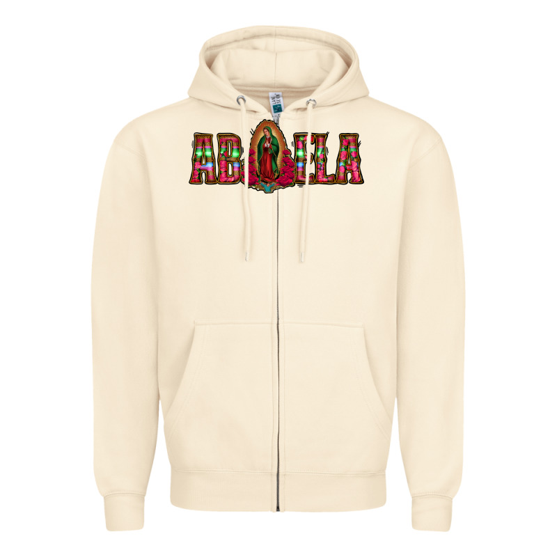 Abuela Floral Aztec Leopard Zipper Hoodie by Jasminsmagicworld | Teevron