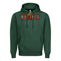 Sports Green abuela floral aztec leopard Zipper Hoodie - Jasminsmagicworld