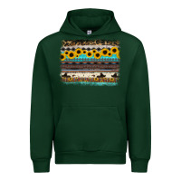 Forest Green sunflower aztec serape cowhide background Urban Hoodie - RanaPortraitStore