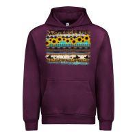 Mauve Wine sunflower aztec serape cowhide background Urban Hoodie - RanaPortraitStore
