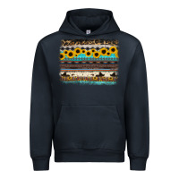 Navy sunflower aztec serape cowhide background Urban Hoodie - RanaPortraitStore