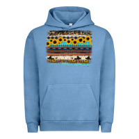 Pigment Pebble Blue sunflower aztec serape cowhide background Urban Hoodie - RanaPortraitStore