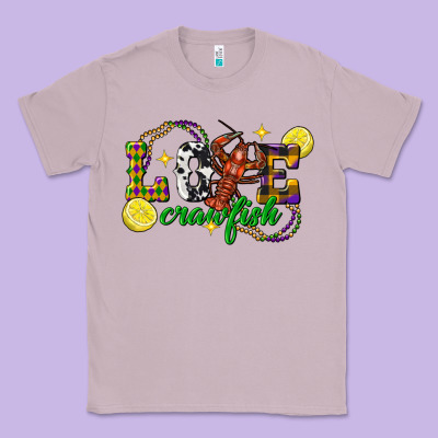 Mardi Gras Love Crawfish Classic Tee Designed By Fadigitalartstudio