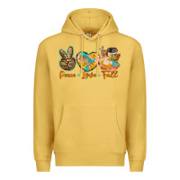 Antique Gold peace love fall Premium Hoodie - BarkalooDesign