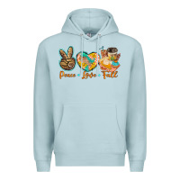 Blue Mist peace love fall Premium Hoodie - BarkalooDesign