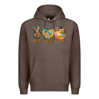 Coffee peace love fall Premium Hoodie - BarkalooDesign