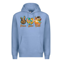 Colony Blue peace love fall Premium Hoodie - BarkalooDesign