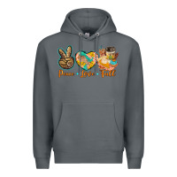 Rock peace love fall Premium Hoodie - BarkalooDesign