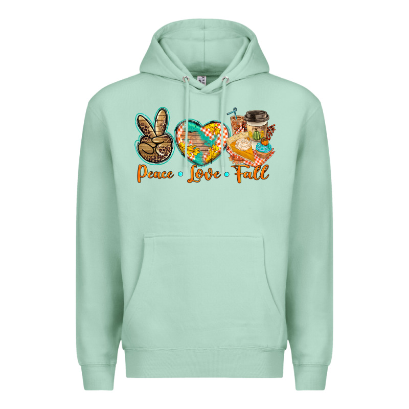 Peace Love Fall Premium Hoodie by BarkalooDesign | Teevron