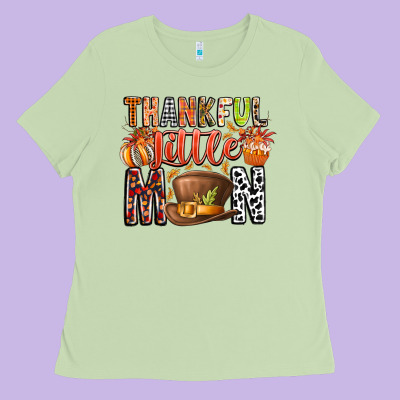 Thankful Little Mon Ladies Tee Designed By Cowhidedigitalart